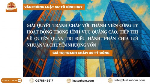 Vụ việc tư vấn và giải quyết tranh chấp tại Tòa án trong tranh chấp thành viên công ty