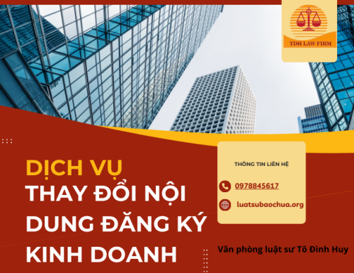 Dịch vụ thay đổi nội dung đăng ký kinh doanh