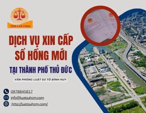 Dịch vụ xin cấp sổ hồng mới tại thành phố Thủ Đức