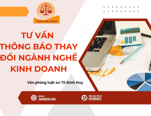 Thông báo thay đổi ngành nghề kinh doanh