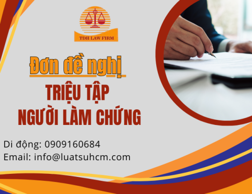 Đơn đề nghị triệu tập người làm chứng
