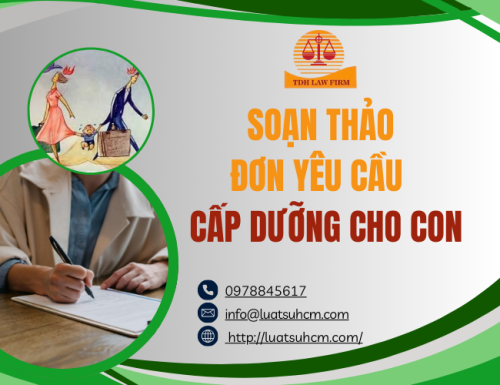 Soạn thảo Đơn yêu cầu cấp dưỡng cho con