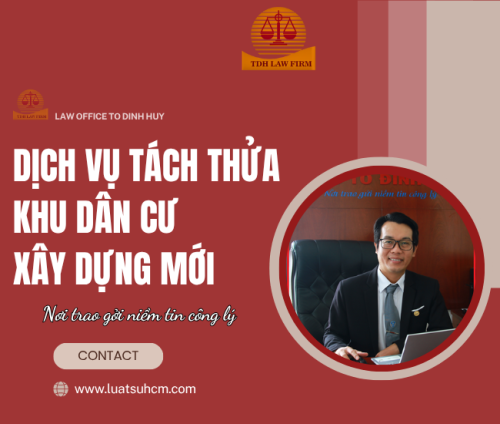 Dịch vụ tách thửa tại khu dân cư xây dựng mới
