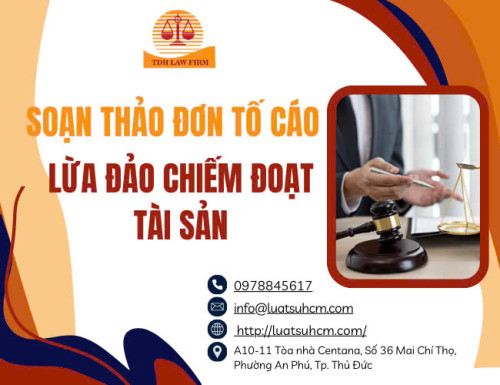 Soạn thảo đơn tố cáo lừa đảo chiếm đoạt tài sản