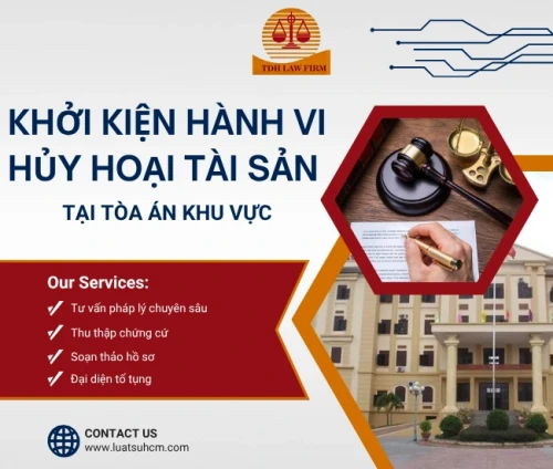 Khởi kiện hành vi hủy hoại tài sản của người khác tại Tòa án khu vực TPHCM