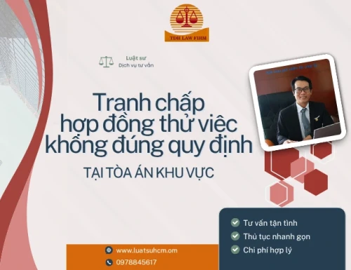 Tư vấn tranh chấp hợp đồng thử việc không đúng quy định tại Tòa án khu vực TPHCM