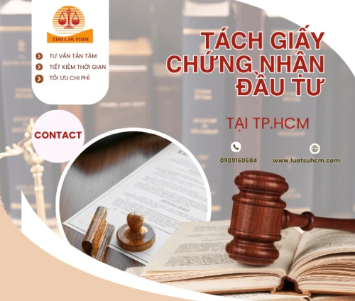 Tư vấn tách giấy chứng nhận đầu tư tại Tp.Hồ Chí Minh