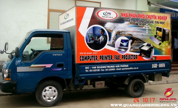 Quy định về việc thể hiện thông tin logo của công ty trên xe tải