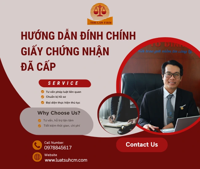 đính chính giấy chứng nhận