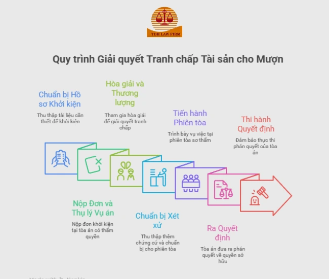 giải quyết tranh chấp tài sản cho mượn