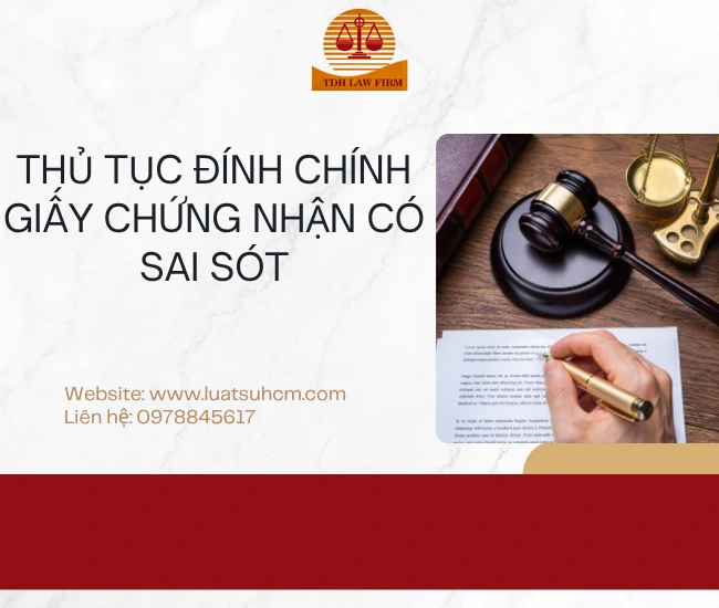 thủ tục đính chính GCN có sai sót