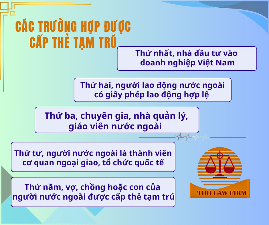 DỊCH VỤ XIN CẤP THẺ TẠM TRÚ CHO NGƯỜI NƯỚC NGOÀI 
