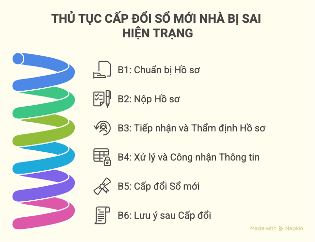 Dịch vụ cấp đổi sổ mới nhà bị sai hiện trạng